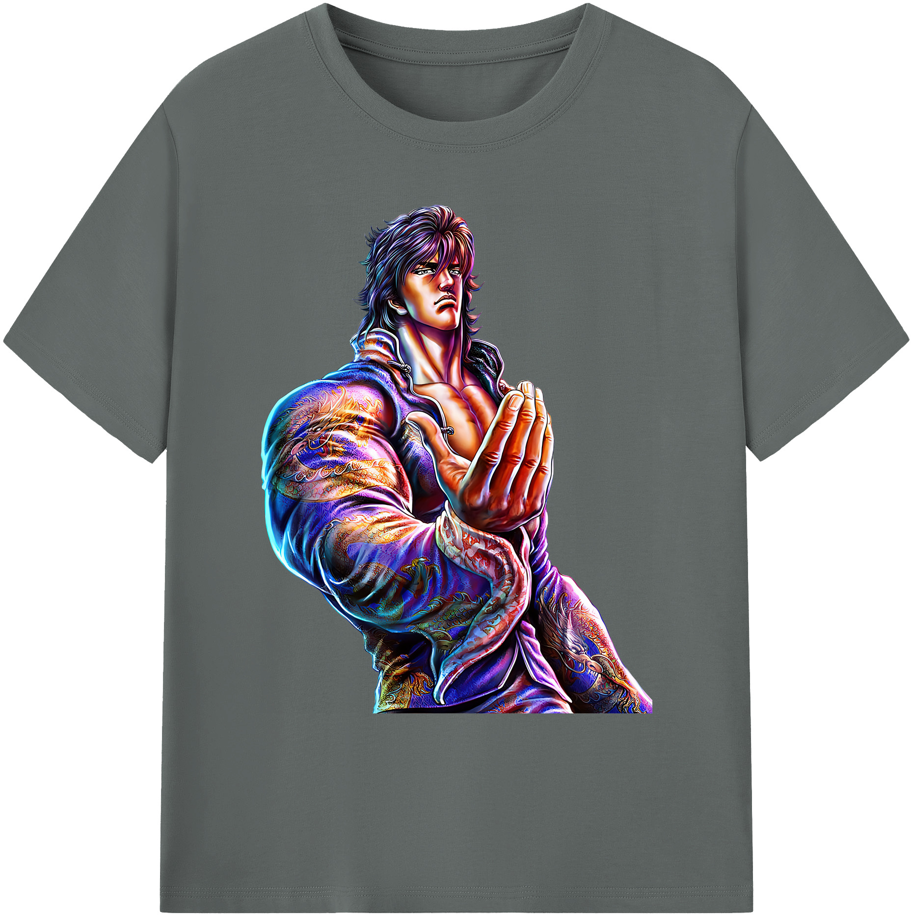 （画像用） 北斗の拳 Fist of the North Star 綿100％ メンズ半袖Tシャツ｜肌触りやわらか＆通気性